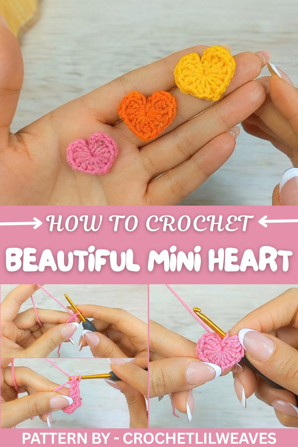 Beautiful Crochet Mini Heart Pattern