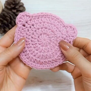 Crochet Bear Coaster Pattern 7
