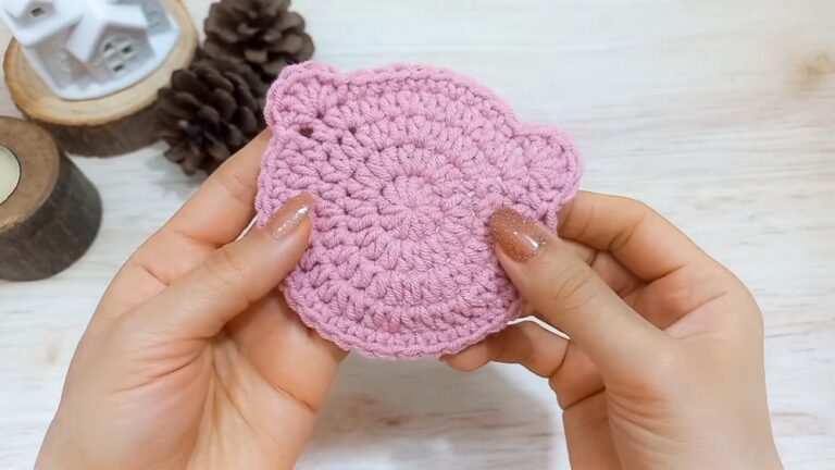 Crochet Bear Coaster Pattern 7