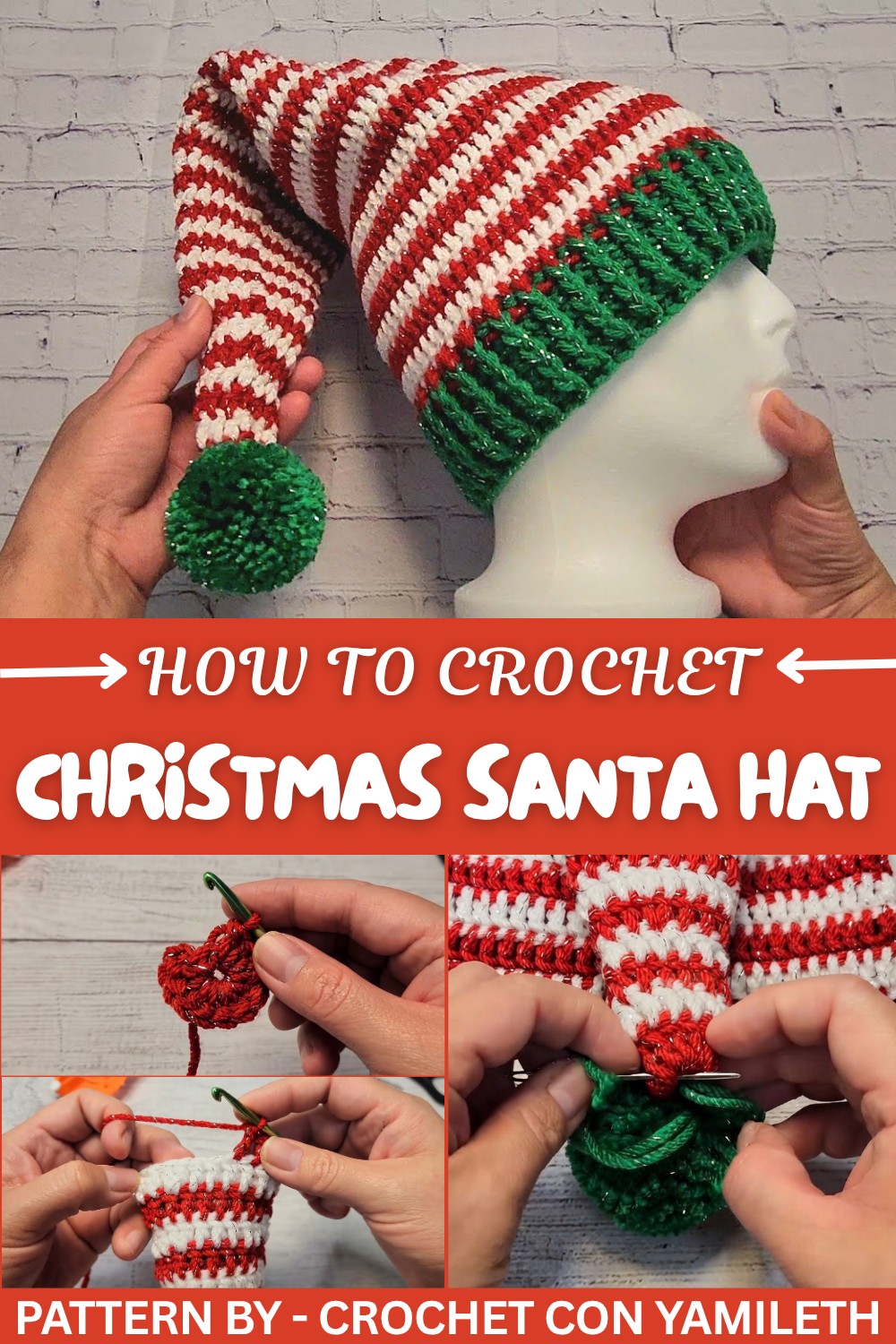 Crochet Christmas Santa Hat Pattern