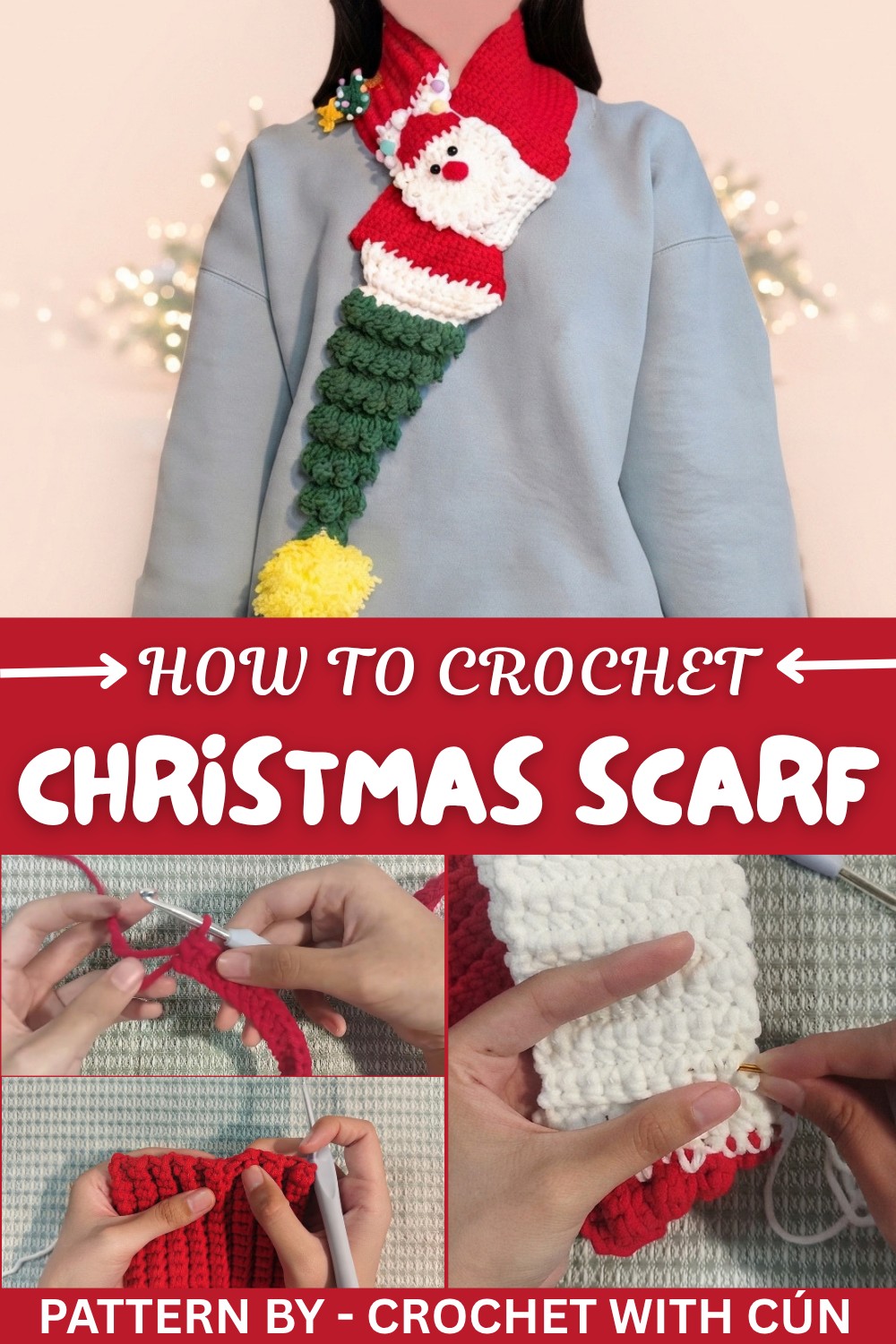 Crochet Christmas Scarf Pattern