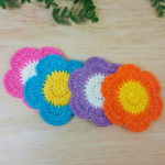 Crochet Daisy Flower Coaster Pattern 7