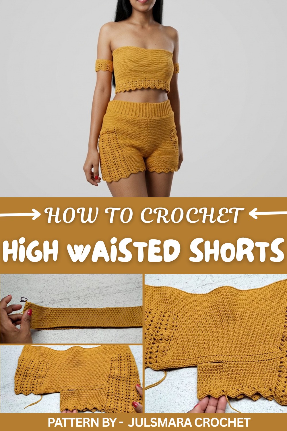 Crochet High Waisted Shorts Tutorial (1)