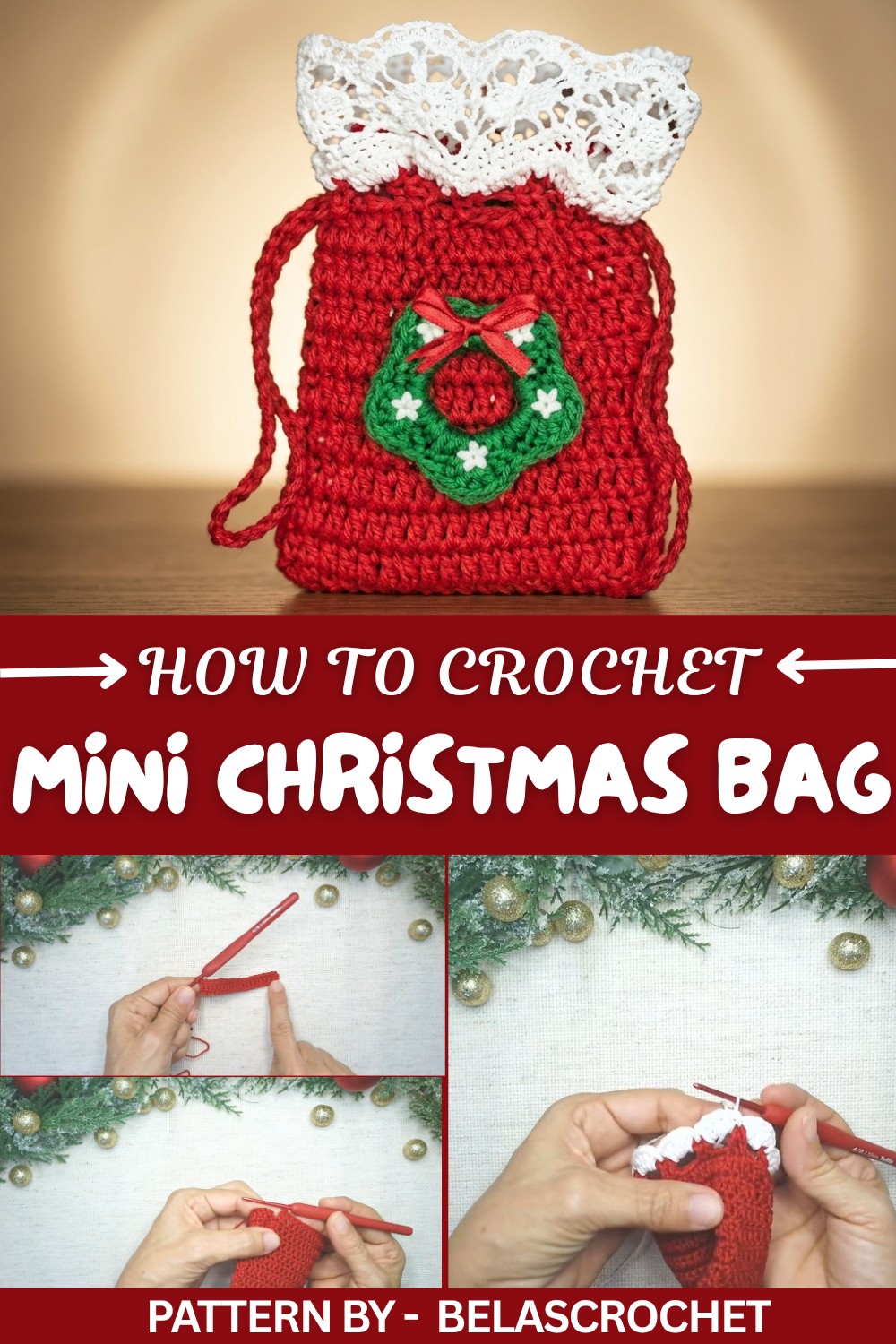 Crochet Mini Christmas Bag Tutorial (1)