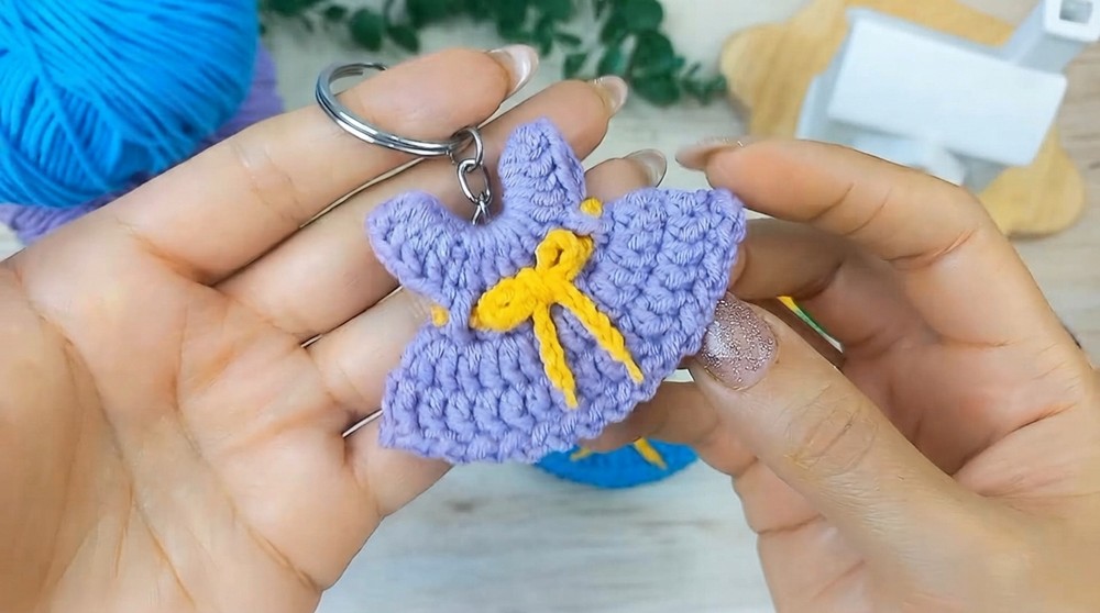 Crochet Mini Dress Keychain Pattern 6