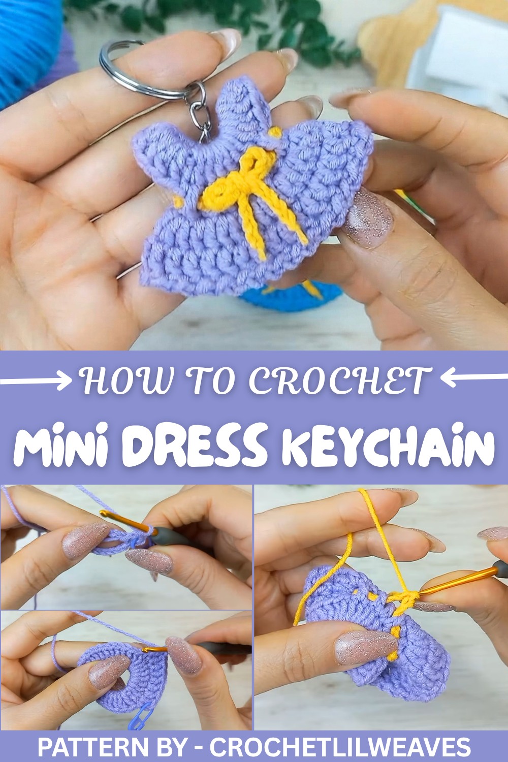 Crochet Mini Dress Keychain Pattern