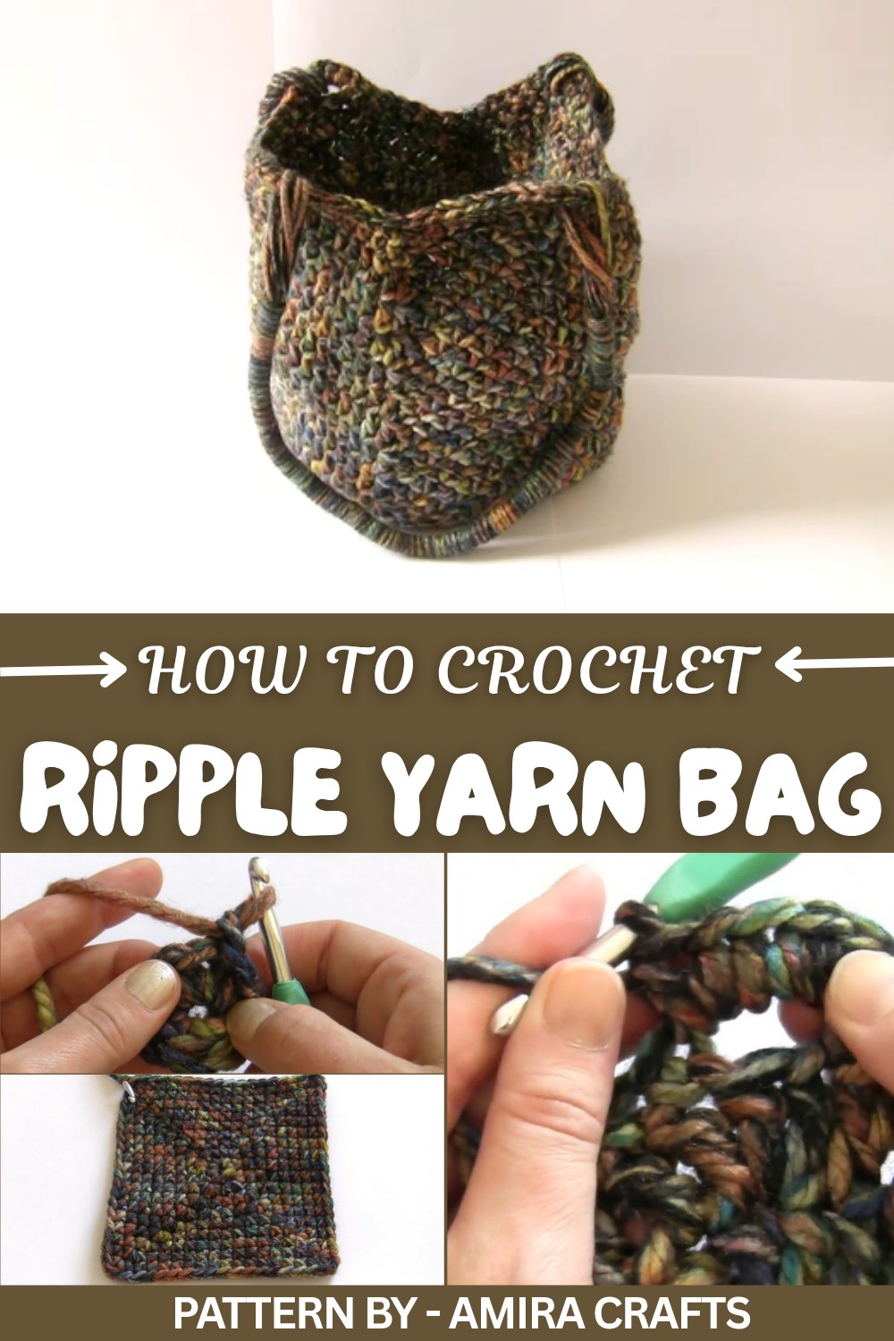 Crochet Ripple Yarn Bag (1)