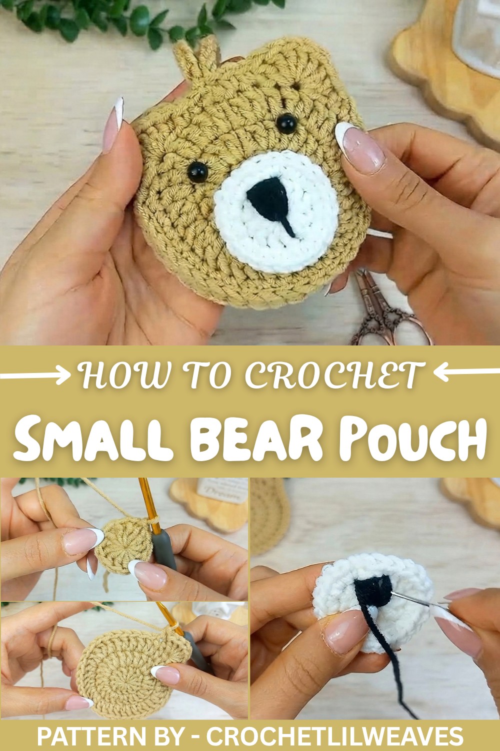 Crochet Small Bear Pouch Pattern