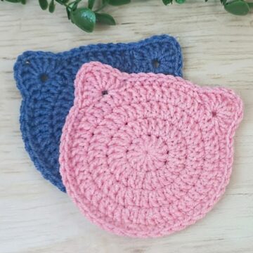 Cute Crochet Cat Coaster Pattern 7