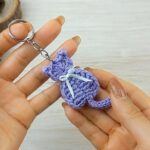 Cute Crochet Cat Keychain Pattern 6