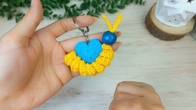 Cute Crochet Caterpillar Keychain Pattern 6