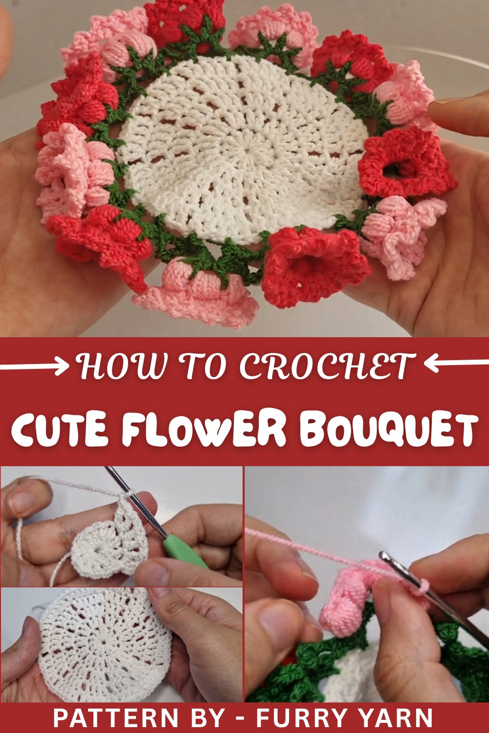 Cute Crochet Flower Bouquet Pattern