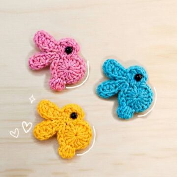 Cute Crochet Rabbit Keychain Pattern 6