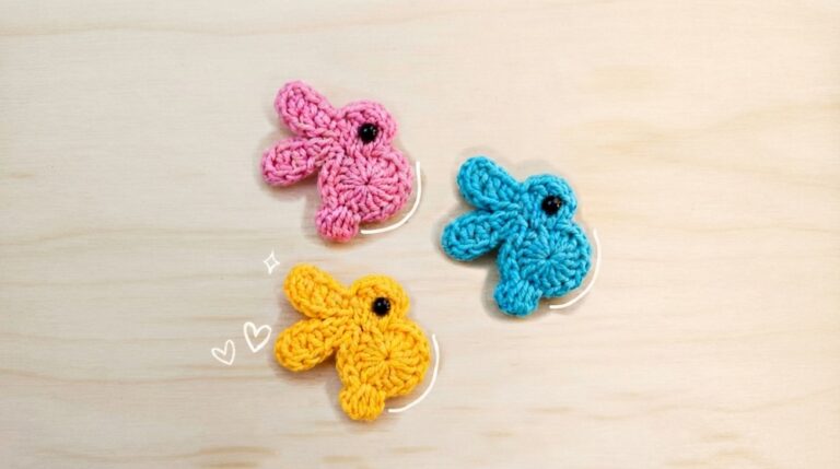 Cute Crochet Rabbit Keychain Pattern 6