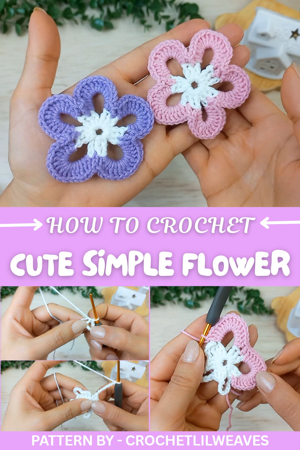 Cute Crochet Simple Flower Pattern