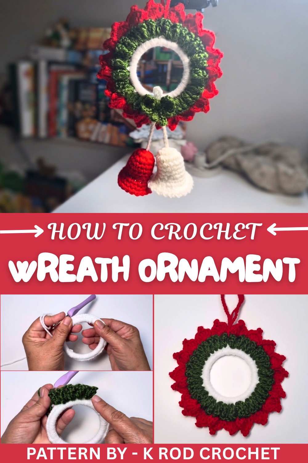 Cute Crochet Wreath Ornament Pattern