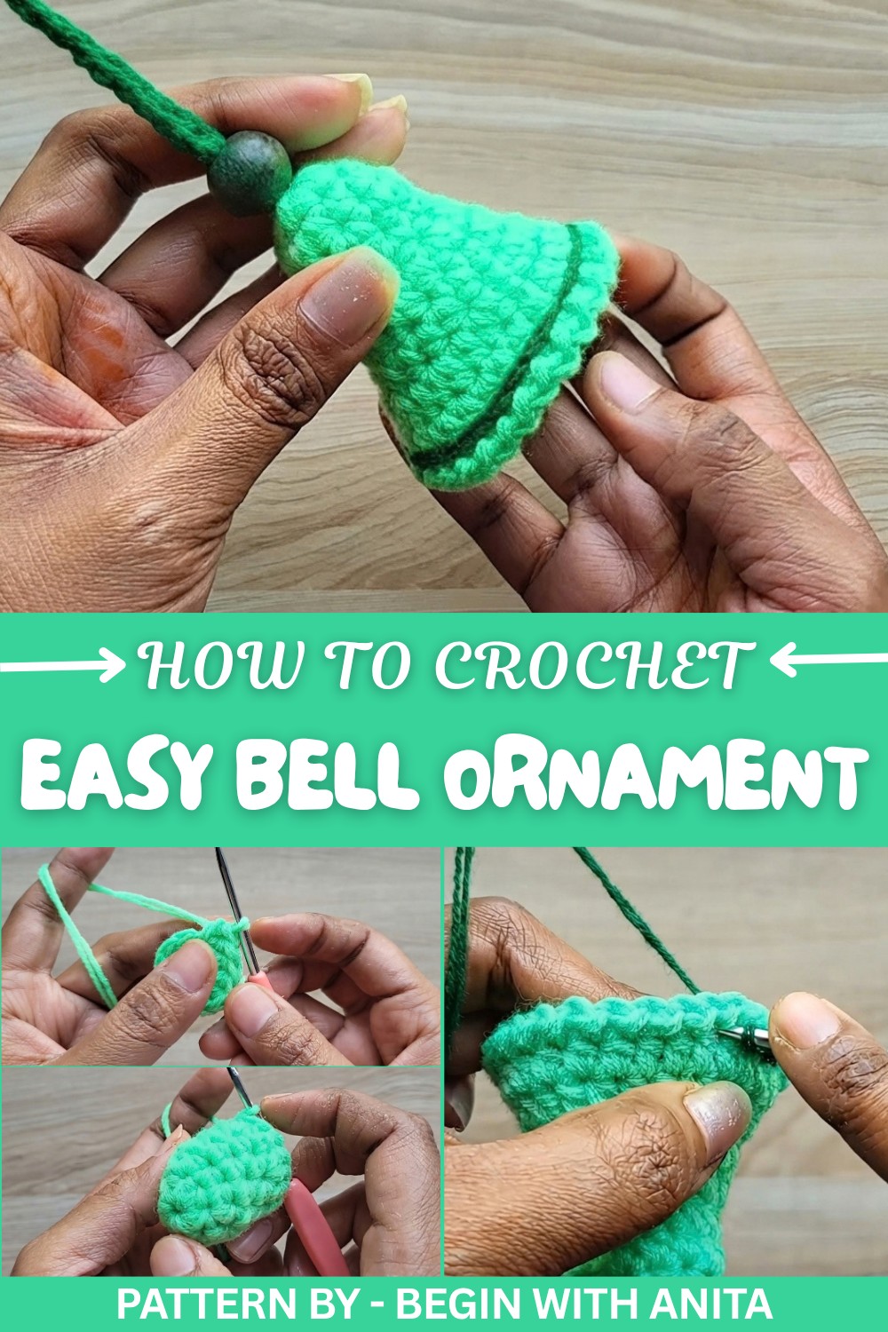 Easy Crochet Bell Ornament Pattern