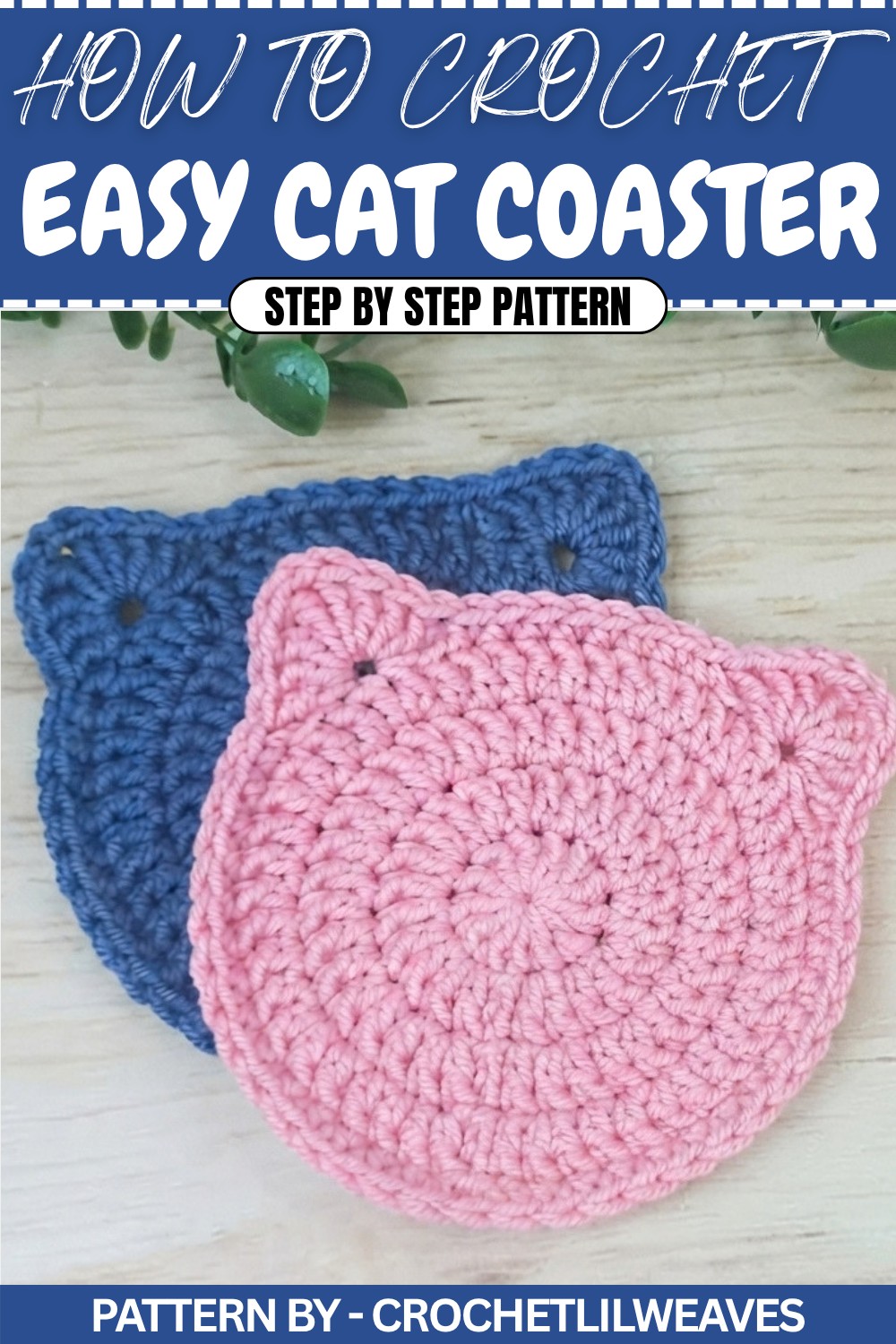 Easy Crochet Cat Coaster Pattern