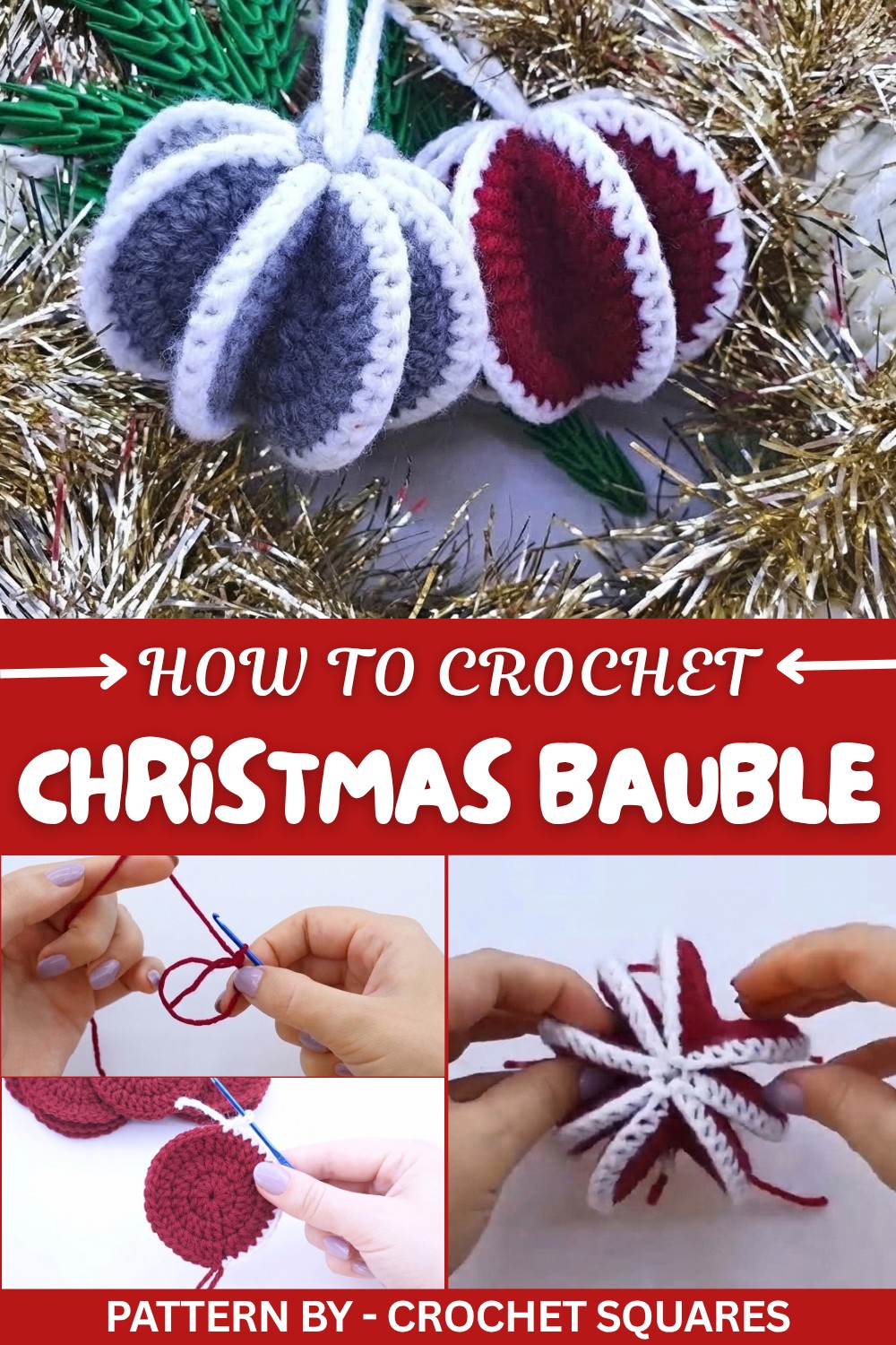 Easy Crochet Christmas Bauble Pattern
