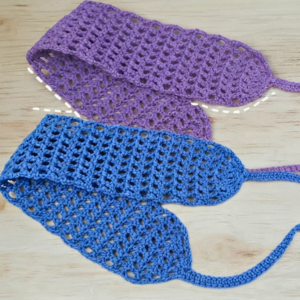 Easy Crochet Mesh Hairband Pattern 7