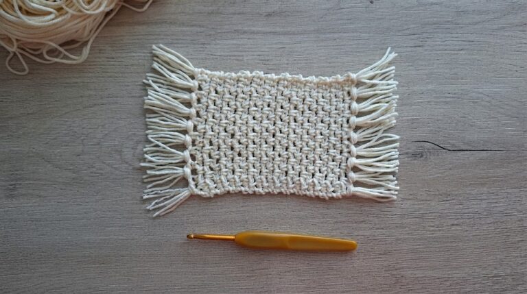 Easy Crochet Mug Rug Pattern 7