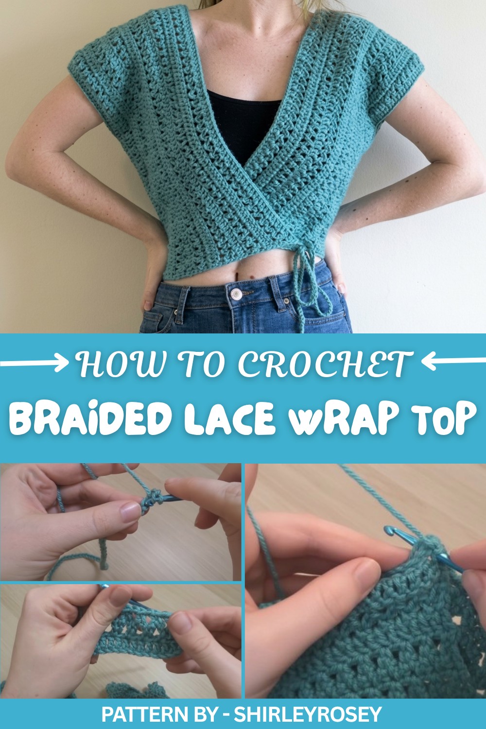 Easy Free Crochet Braided Lace Wrap Top Pattern (1)