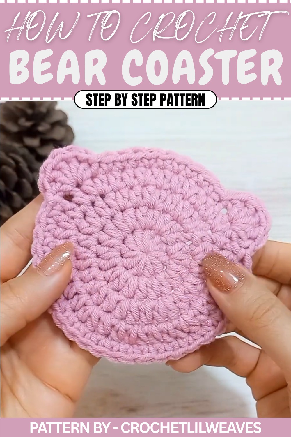 Free Crochet Bear Coaster Pattern