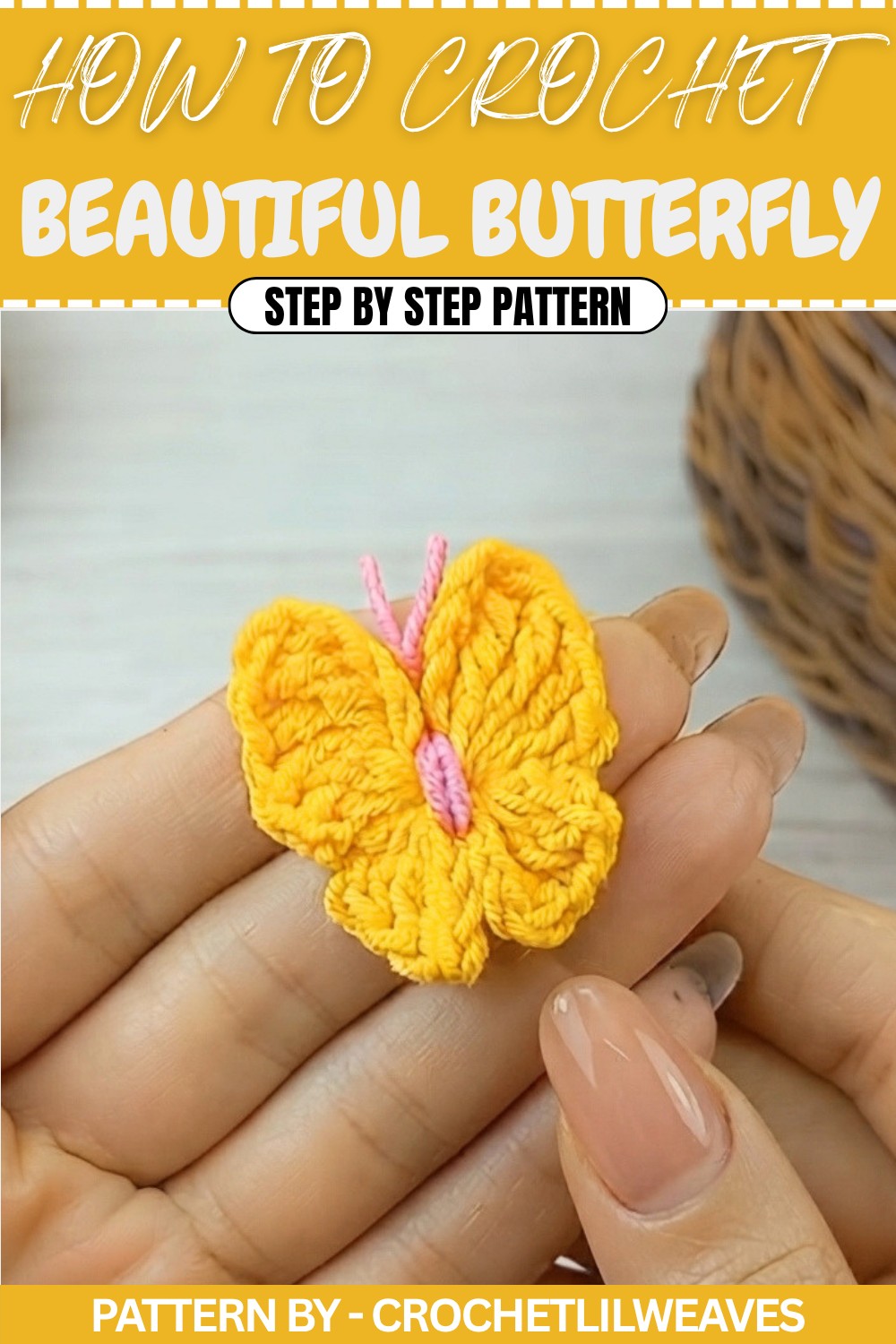 Free Crochet Beautiful Butterfly Pattern