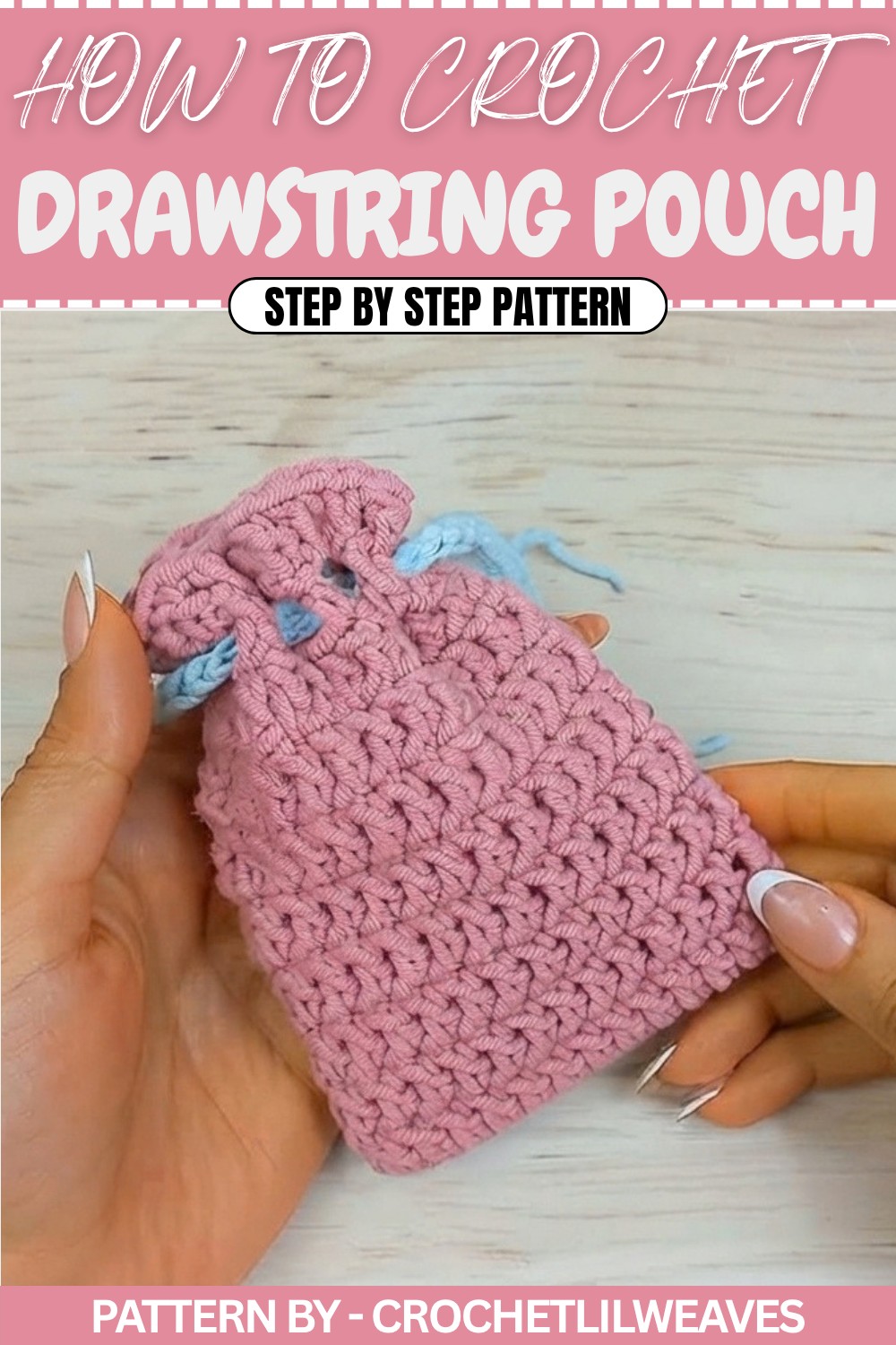 Free Crochet Drawstring Pouch Pattern