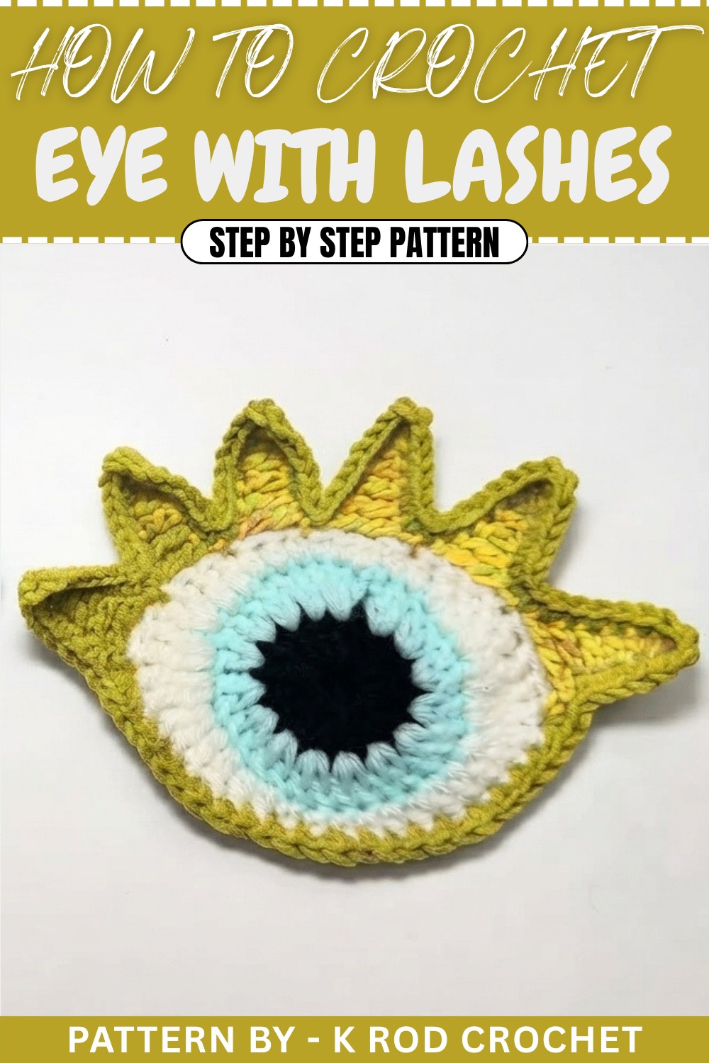 Free Crochet Eye With Lashes Pattern