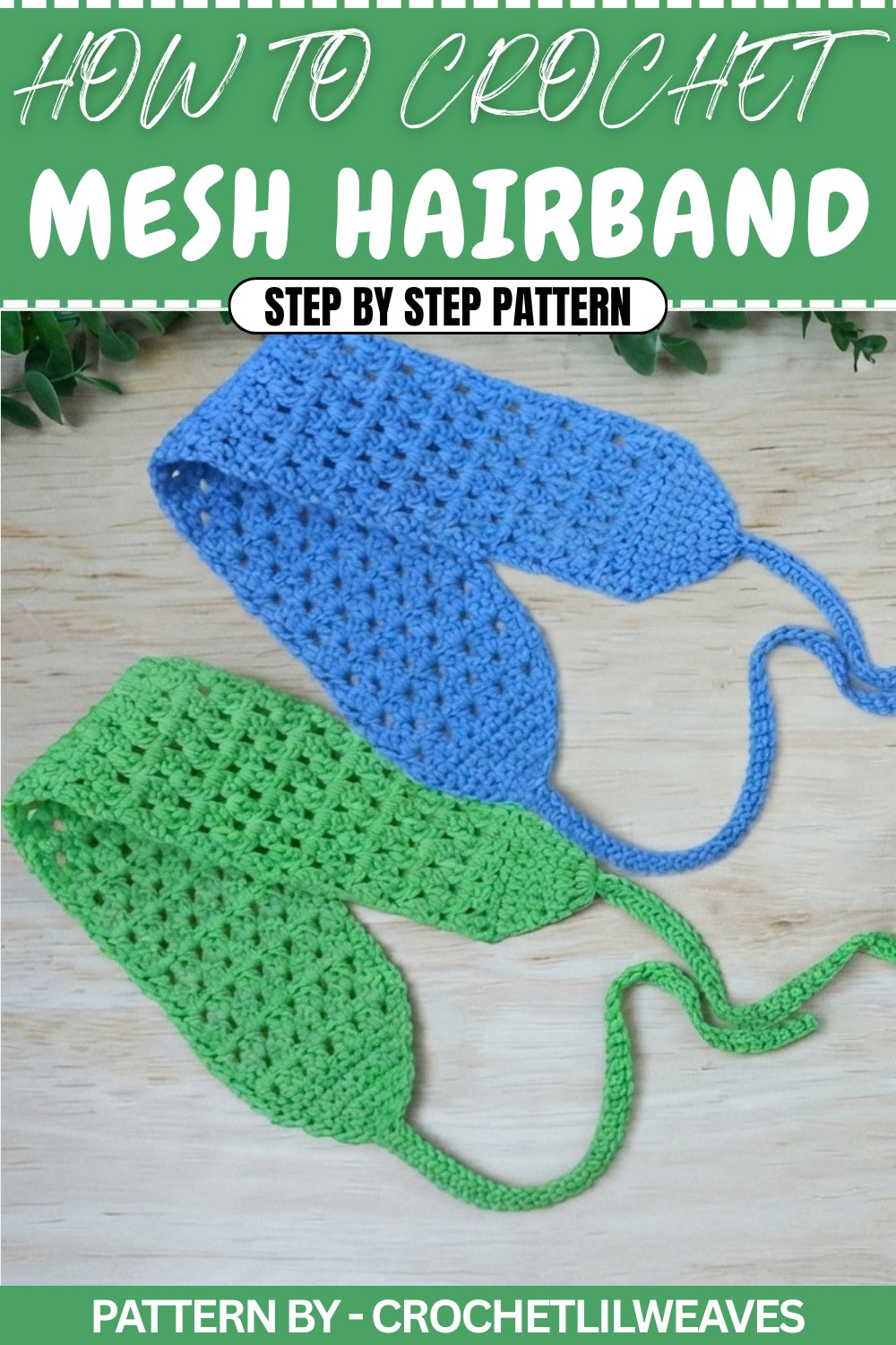 Free Crochet Mesh Hairband Pattern