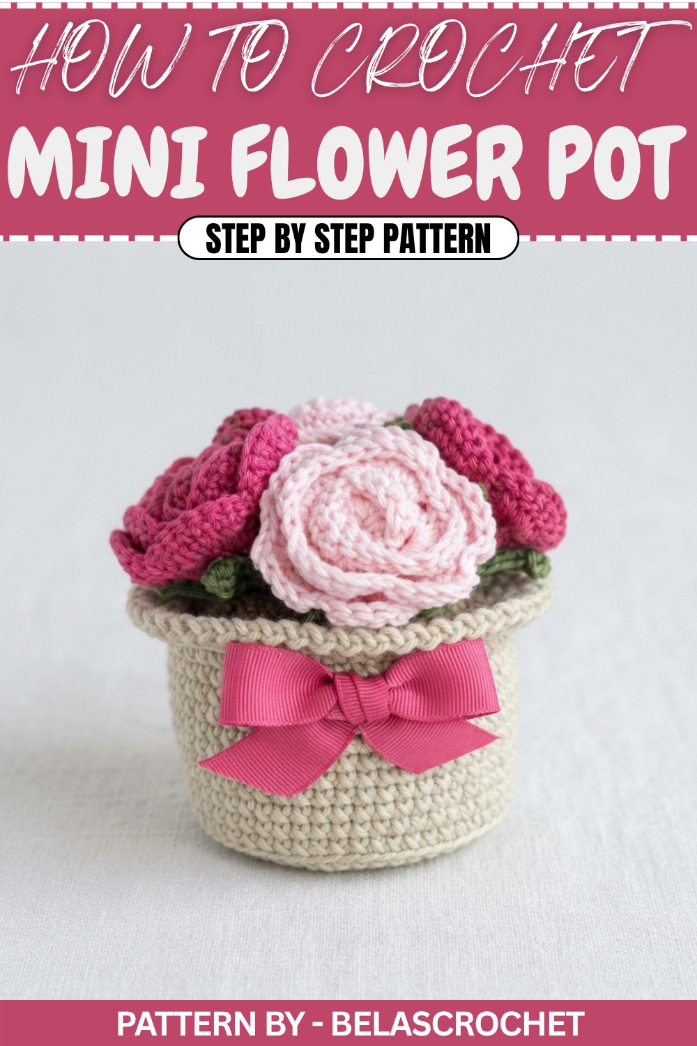 Free Crochet Mini Flower Pot Pattern That Plant Lovers Will Love