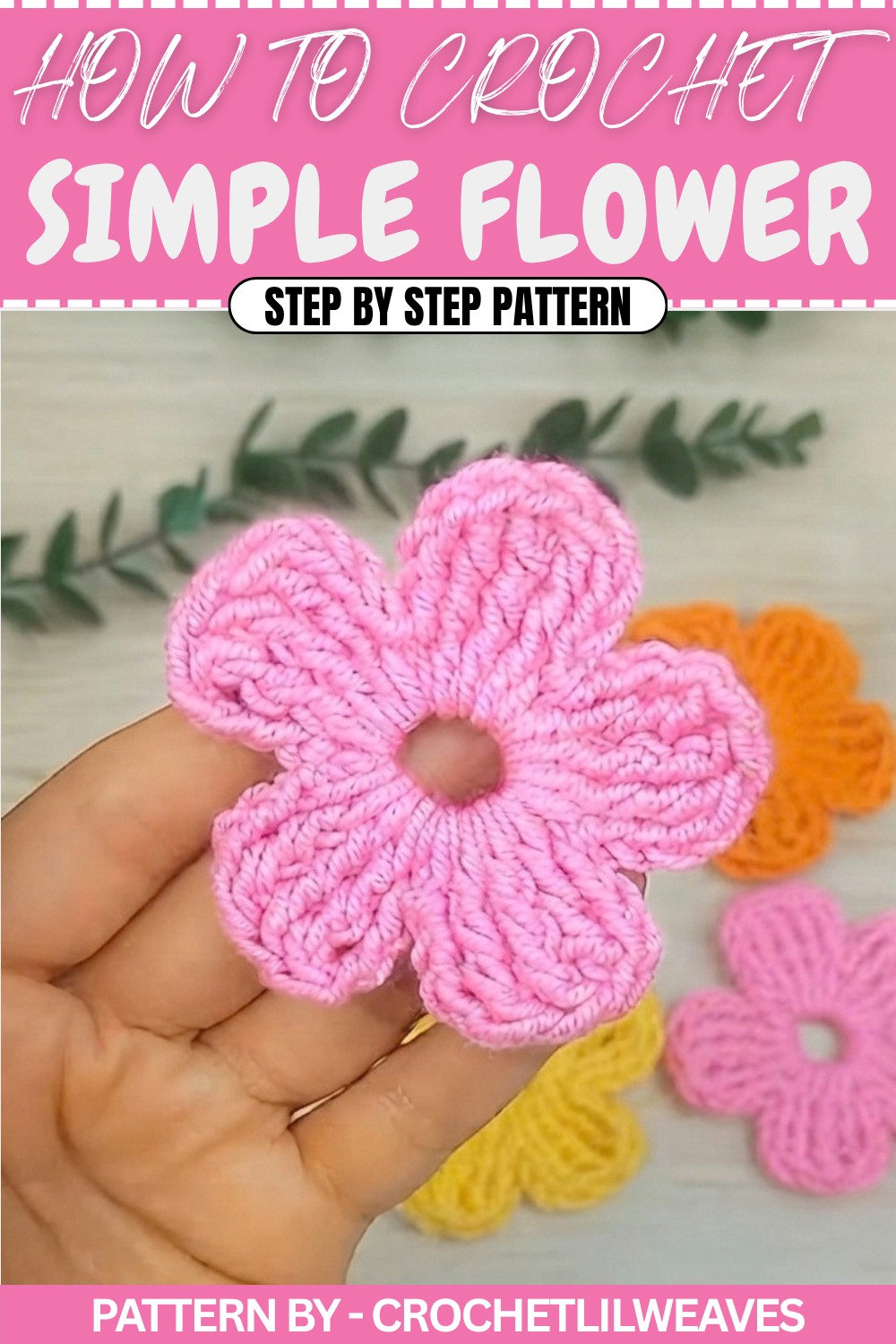 Free Crochet Simple Flower Pattern