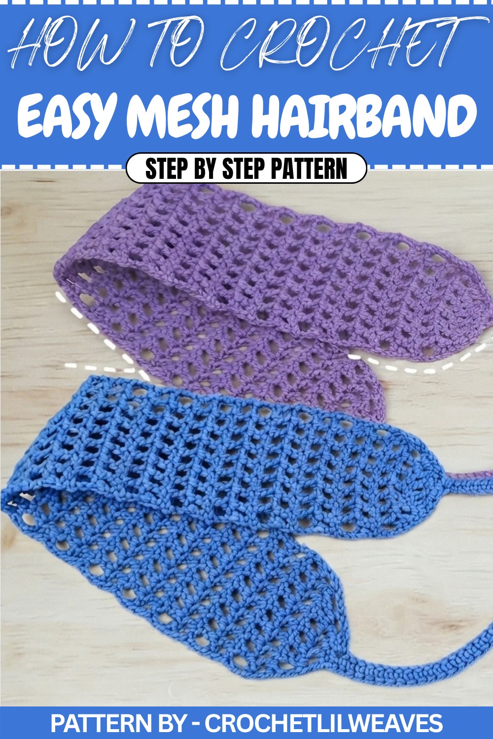 Free Easy Crochet Mesh Hairband Pattern
