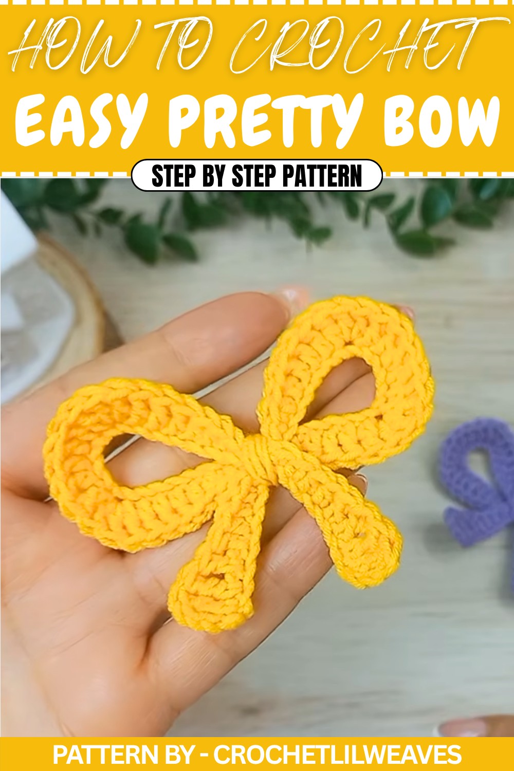 Free Easy Crochet Pretty Bow Pattern