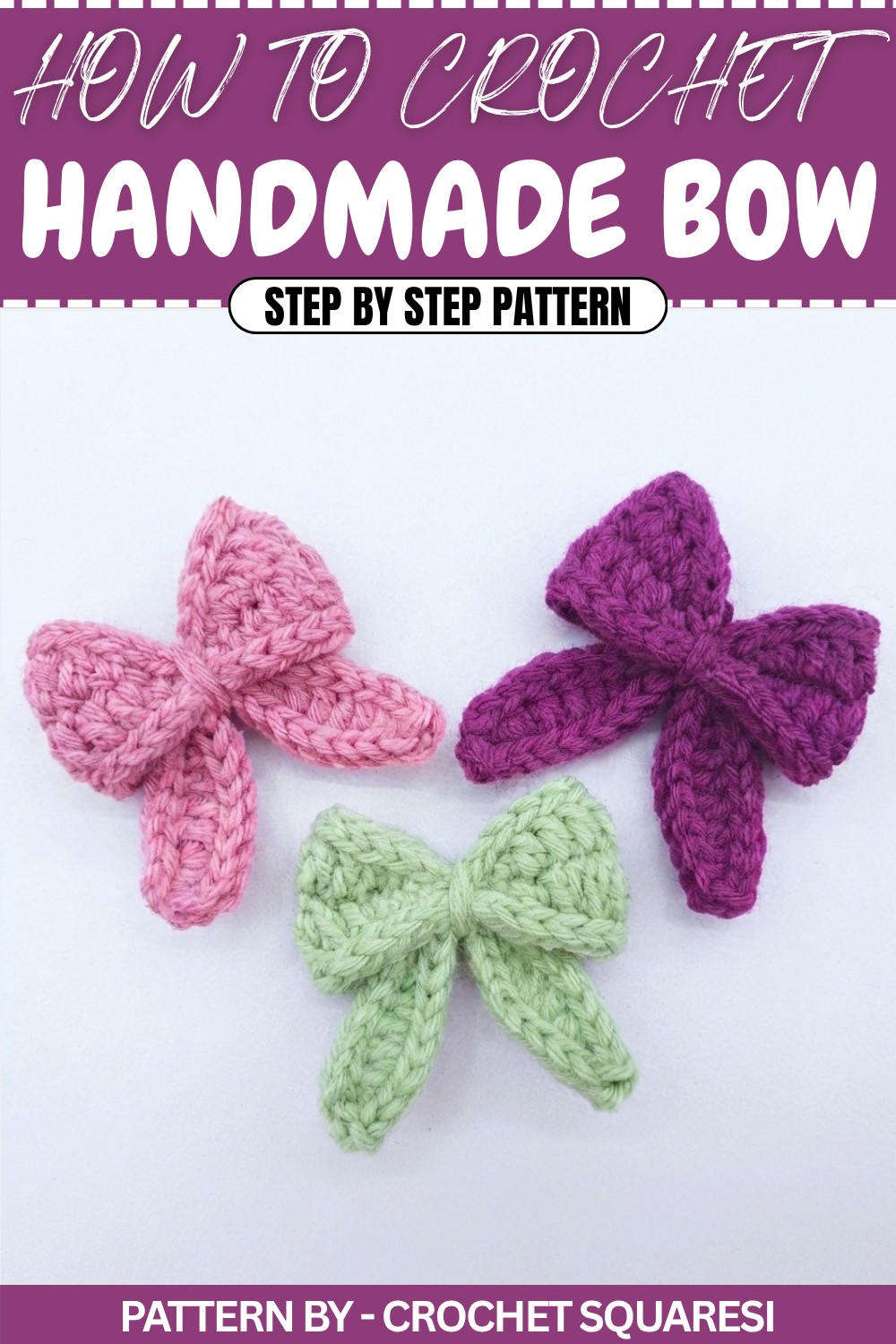 Free Handmade Crochet Bow Pattern