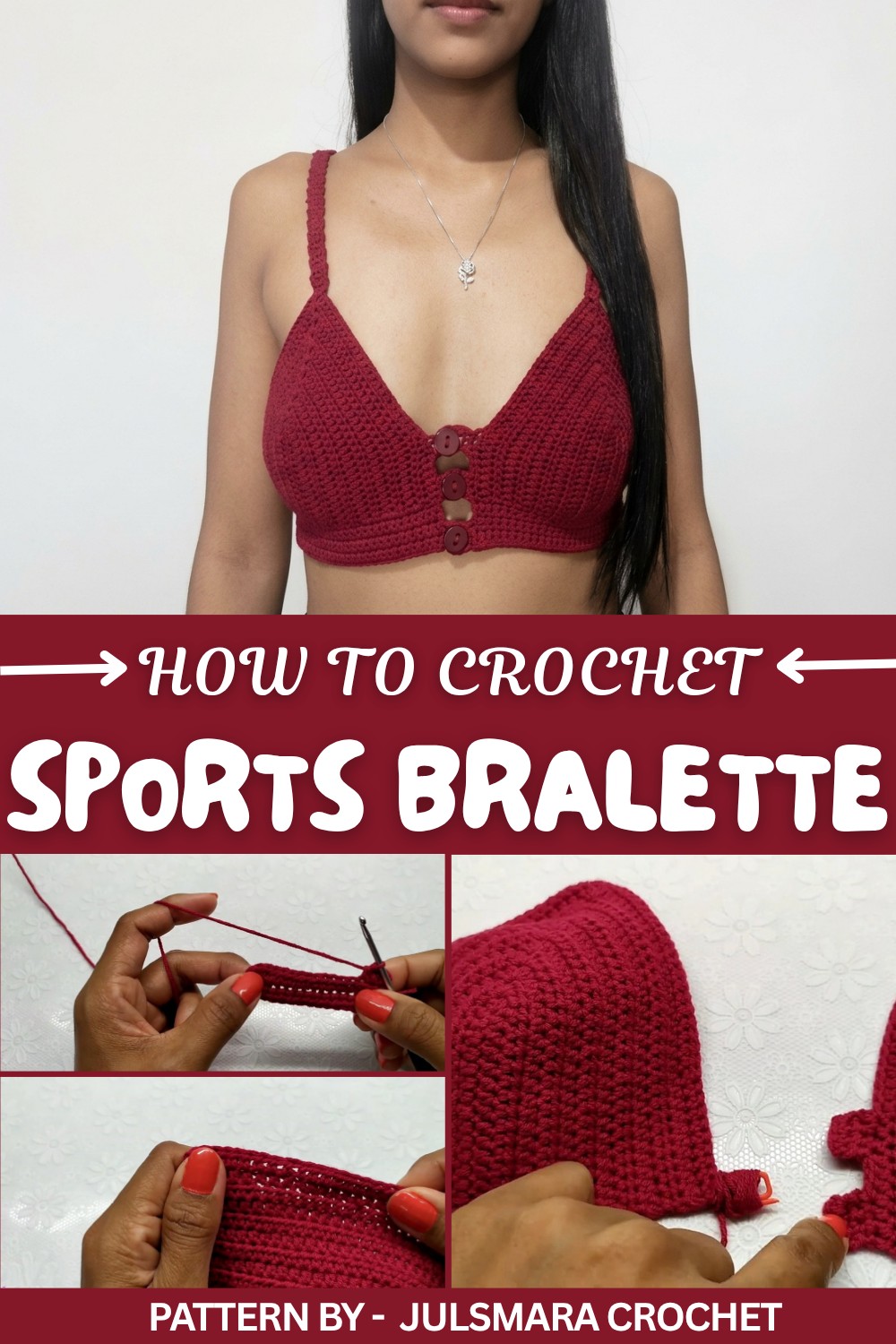 Handmade Sports Bralette Crochet Free Pattern with Easy Steps