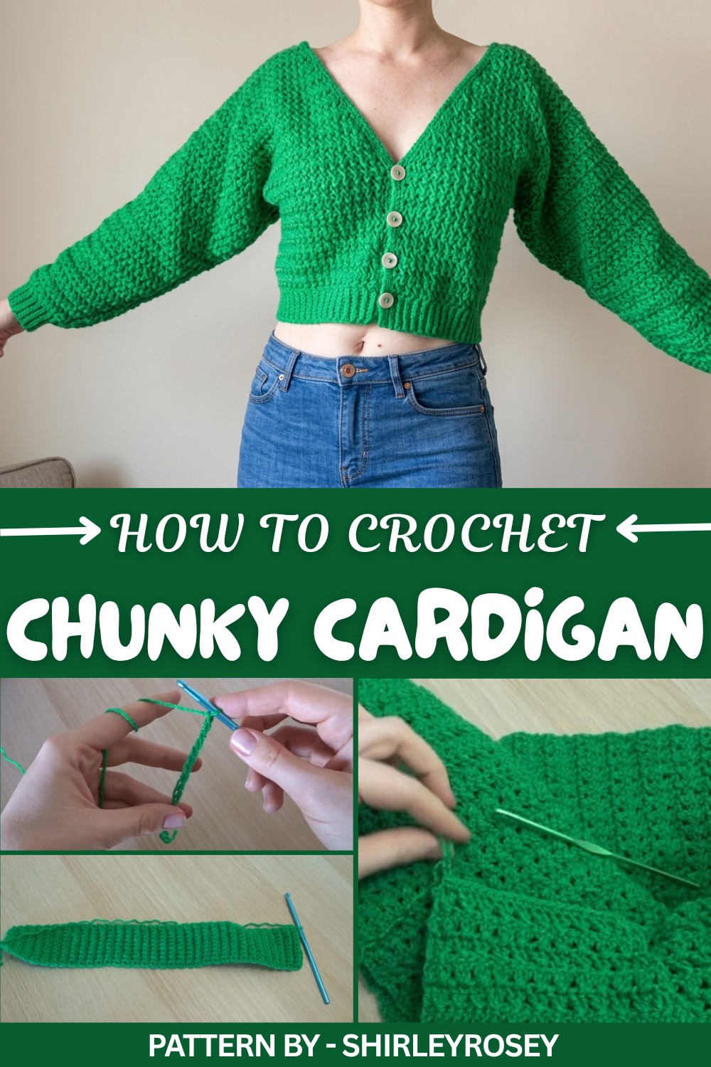 How to Crochet Free Chunky Cardigan