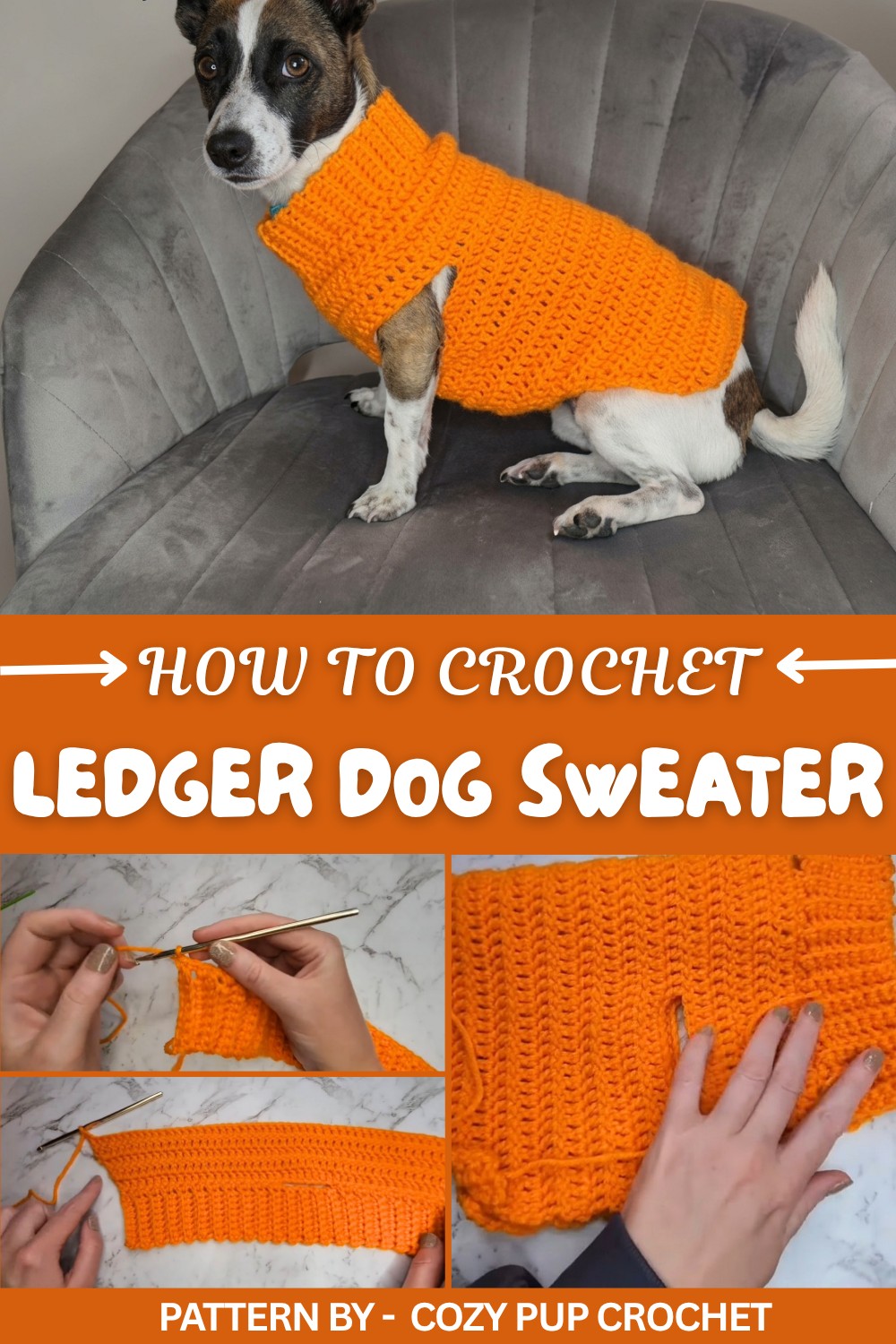 Ledger Dog Sweater Easy Crochet Pattern