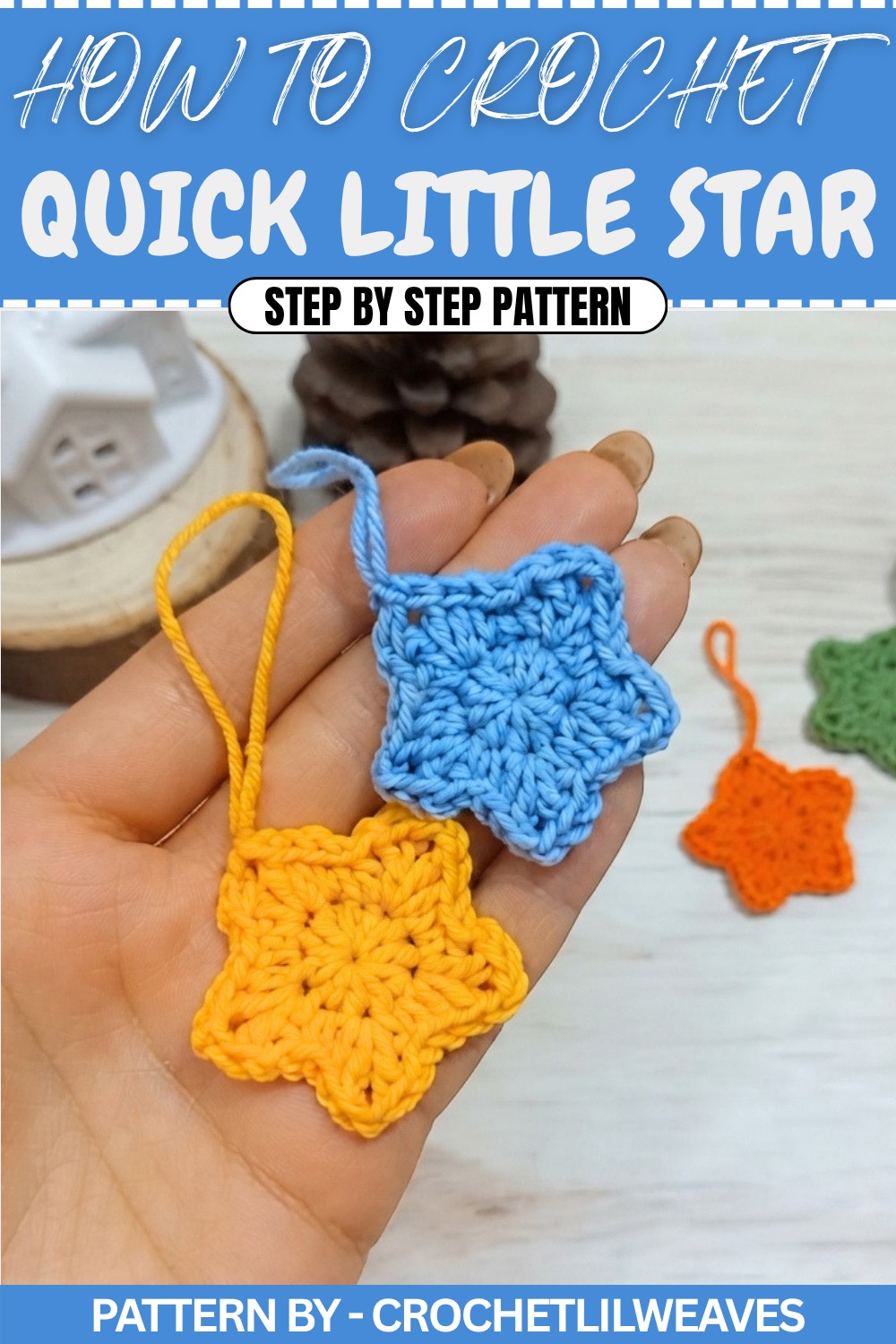 Quick Crochet Little Star Ornament Pattern