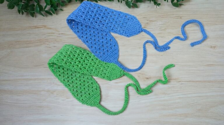 Quick Crochet Mesh Hairband Pattern 7