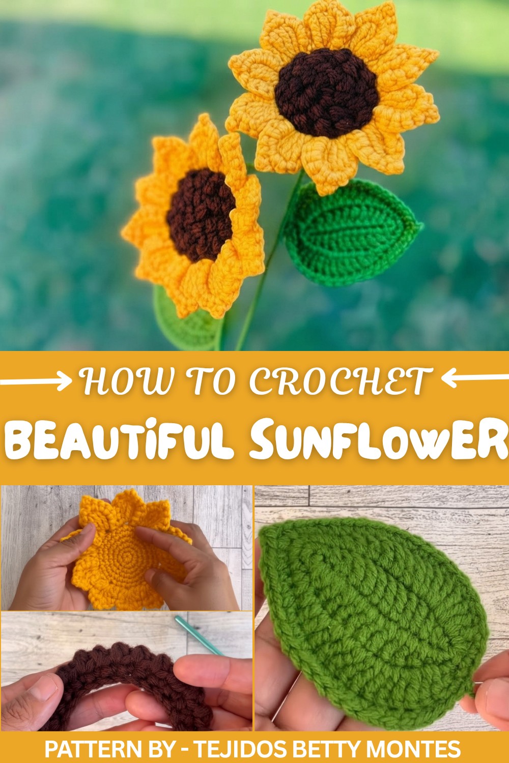 Simple Crochet Sunflower Pattern for Home Decor (1)