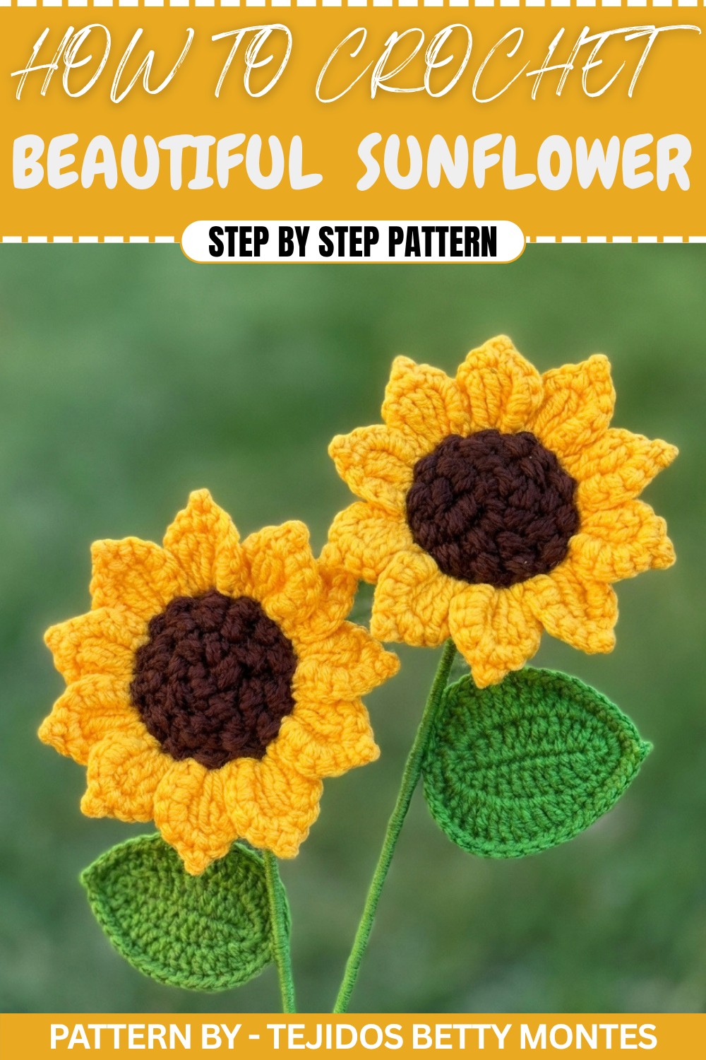 Simple Crochet Sunflower Pattern for Home Decor