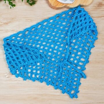 Super Easy Crochet Mesh Bandana Pattern 7