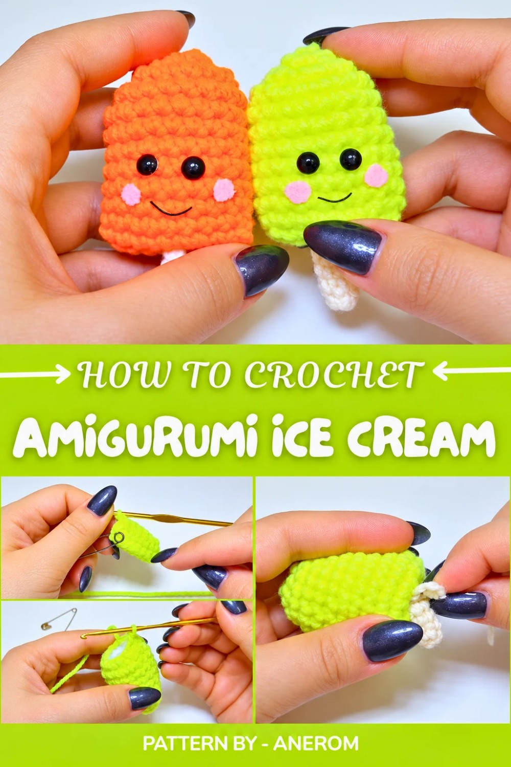 Crochet Amigurumi Ice Cream Pattern