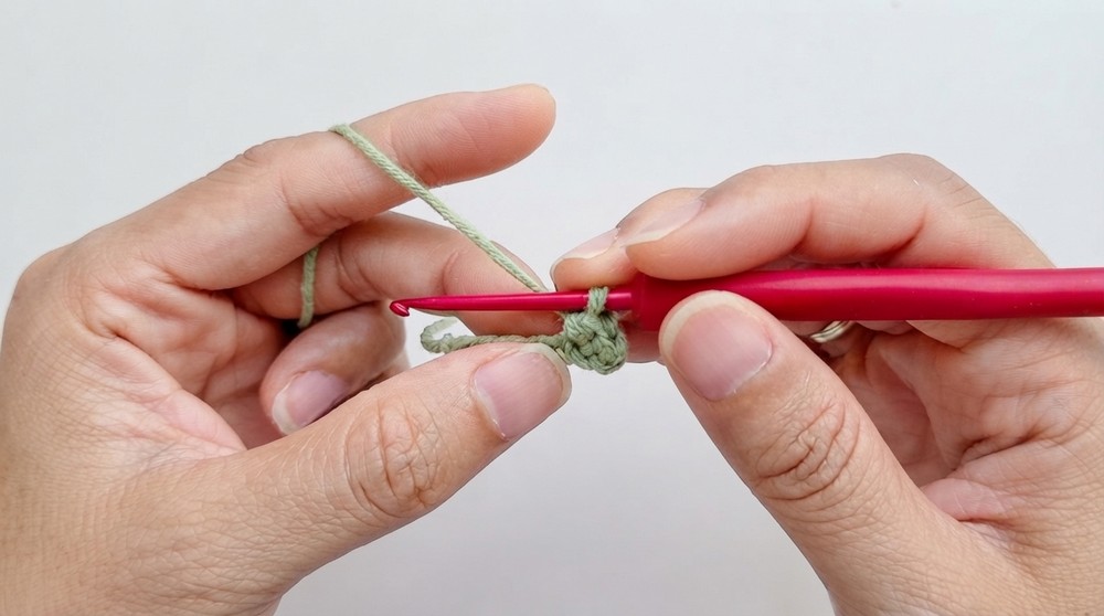 Crochet Apple Slice Keychain Pattern 4