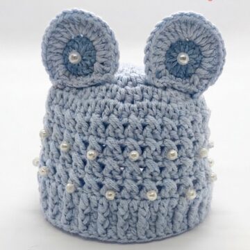 Crochet Beret With Ears Pattern 7