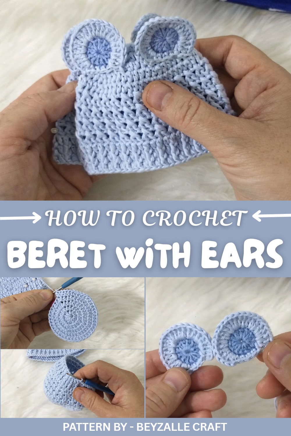 Crochet Beret With Ears Pattern