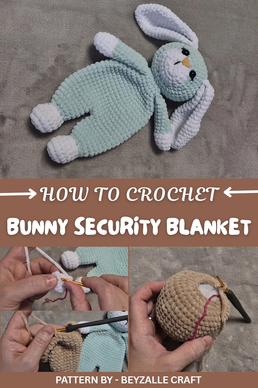 Crochet Bunny Security Blanket Pattern