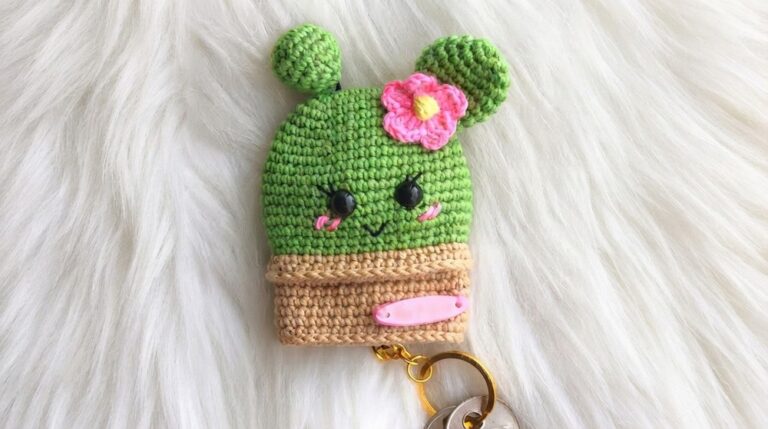 Crochet Cactus Keychain Pattern: Adorable & Free